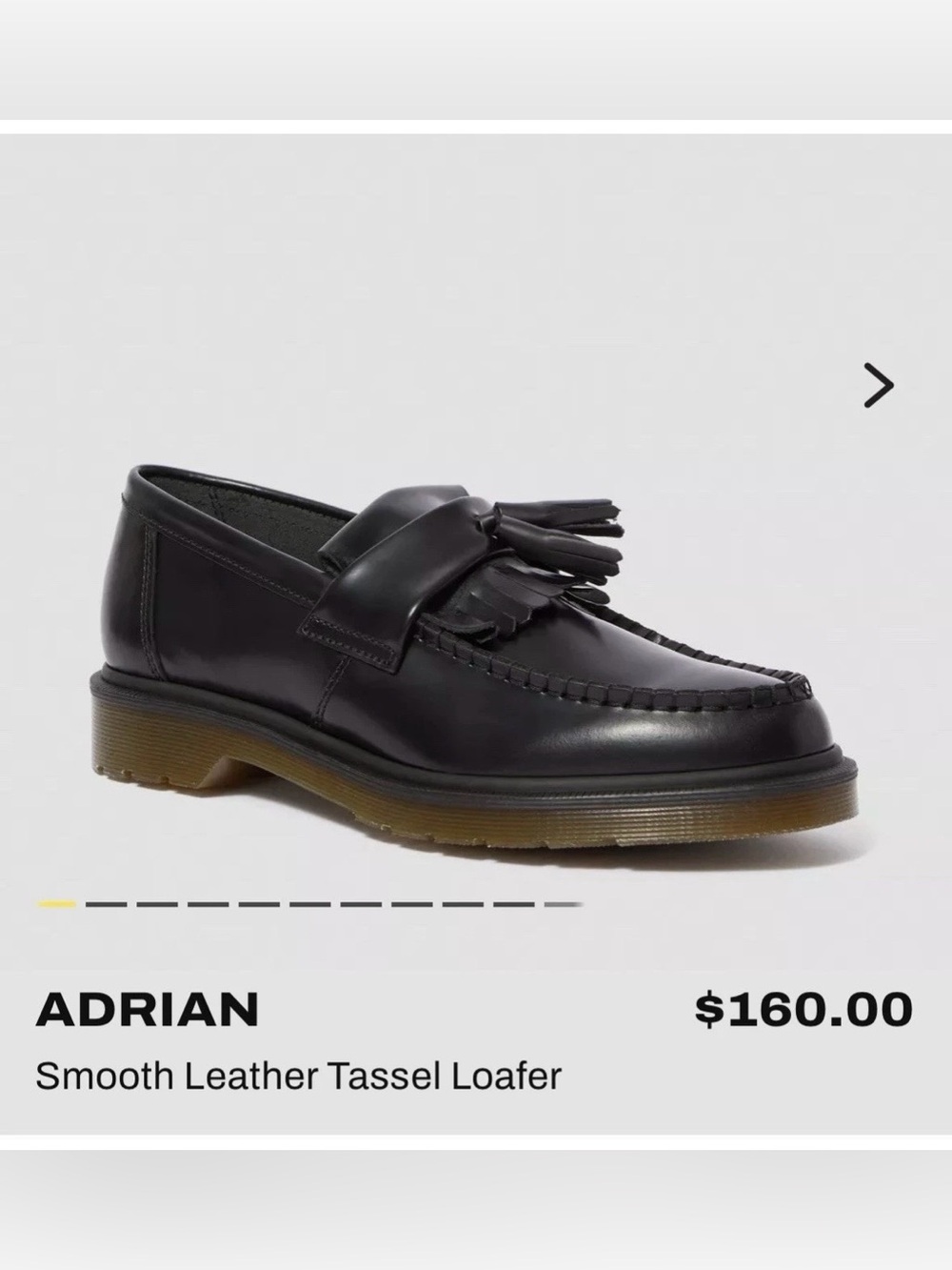 New Dr Marten Adrian Smooth Leather Tassel Loafer - Black Women’s 8